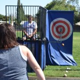 Kings County Sheriff's Dispatcher Shawna Boyce takes aim at Sheriff Dave Robinson.